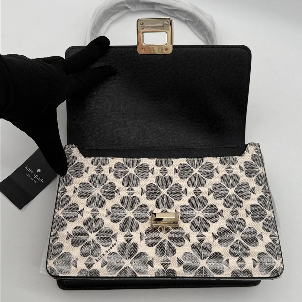 Kate Spade Spade Flower Small Flap Shoulder Bag Black Multi